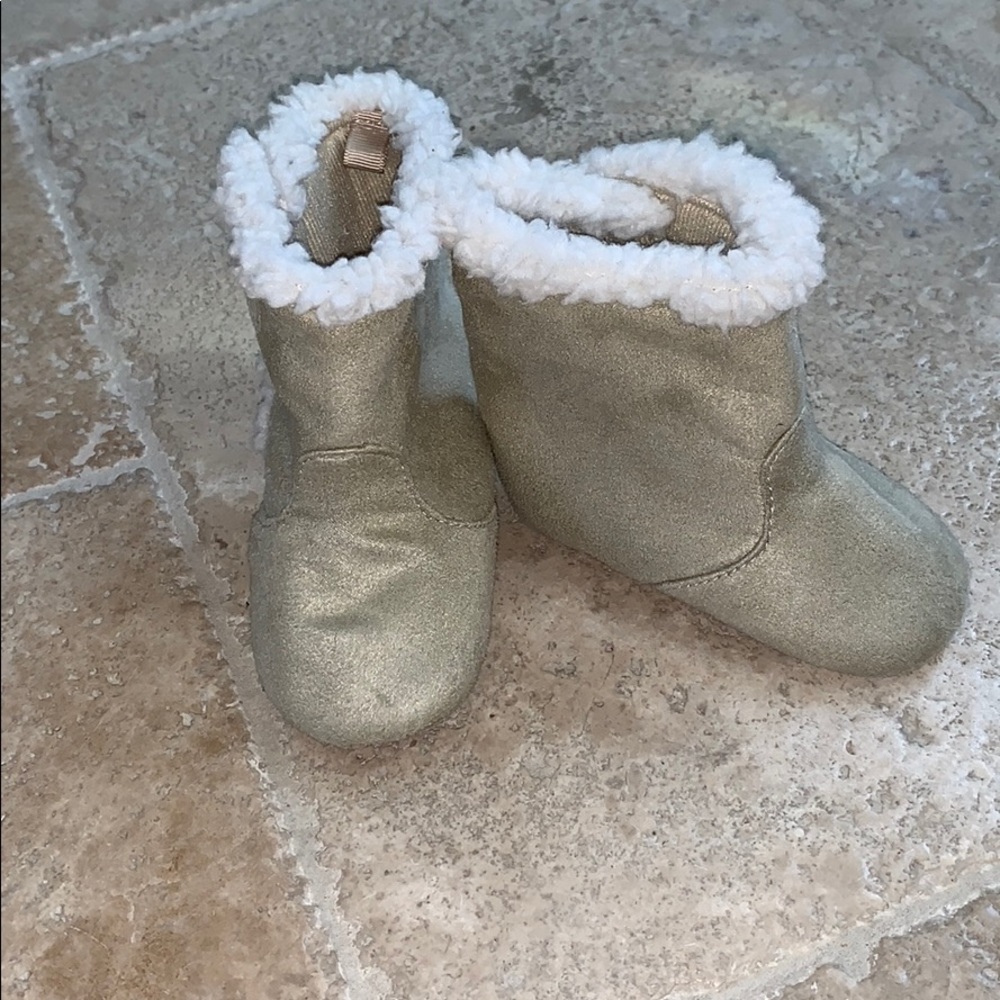 Baby size 3 sand color booties